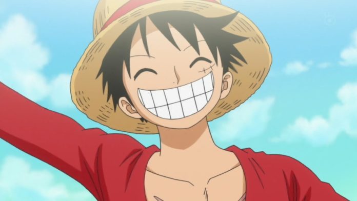 guardare One Piece:  il protagonista Rufy che sorride