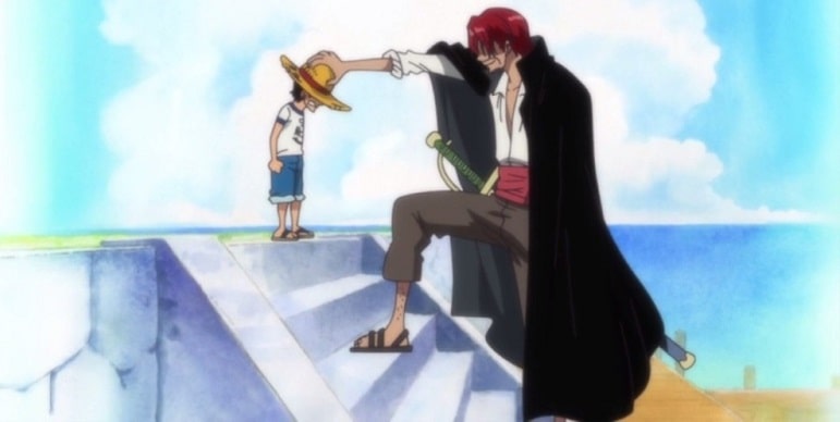  guardare One Piece: Shanks dona il cappello  di paglia a Rufy