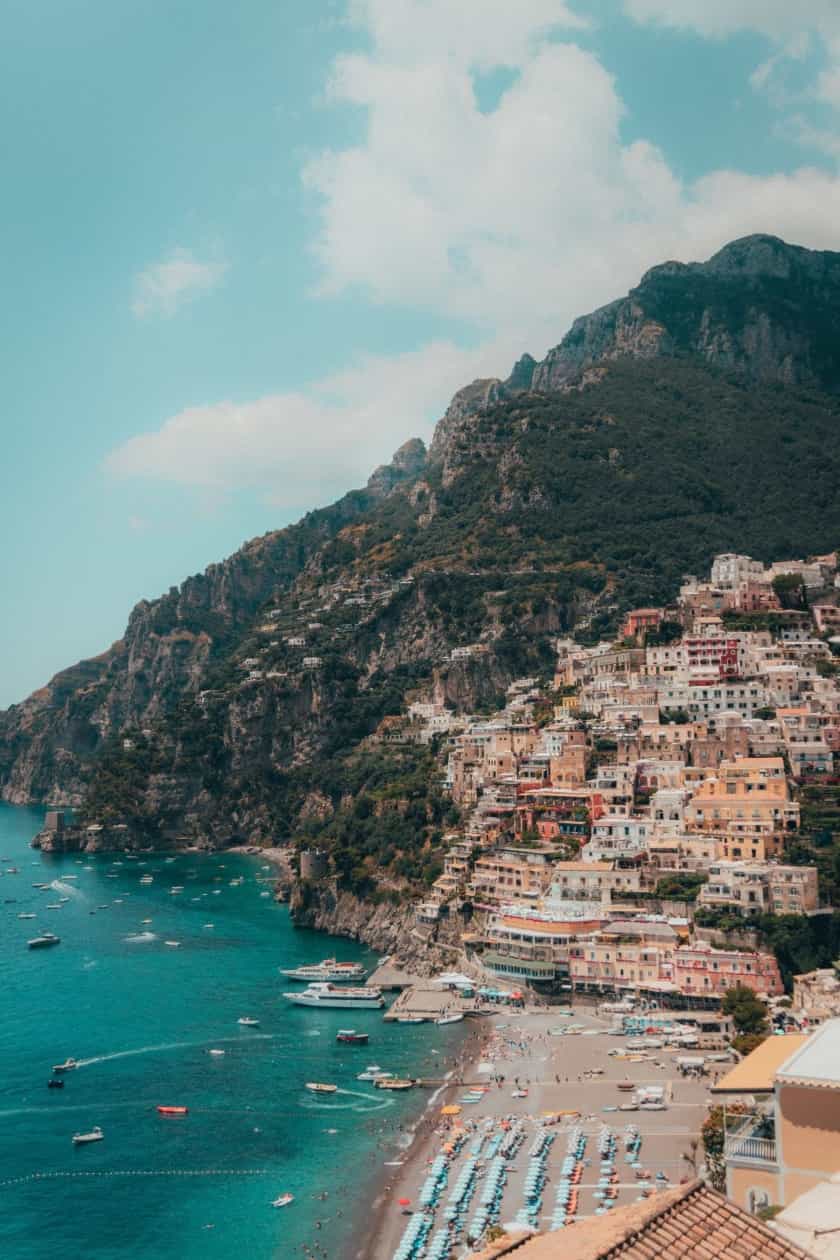 Visitare la Costiera Amalfitana: Positano dall'alto